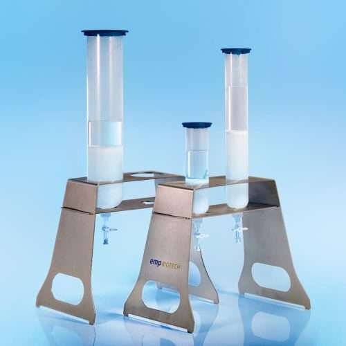 LabRack for medium-sized CentriPure gel filtration columns (200 and 500), gravity-flow compatible.