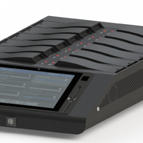 Genie HT isothermal instrument with 16-well layout and touch-screen interface, designed for high-throughput LAMP based testing