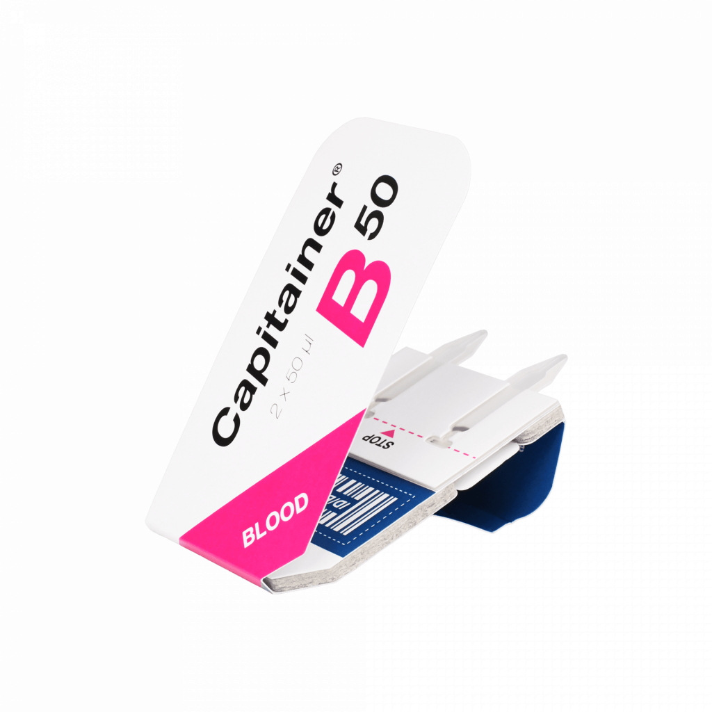 Capitainer B 50 device for self-administered 50 µL dried blood spot collection in clinical and diagnostic workflows