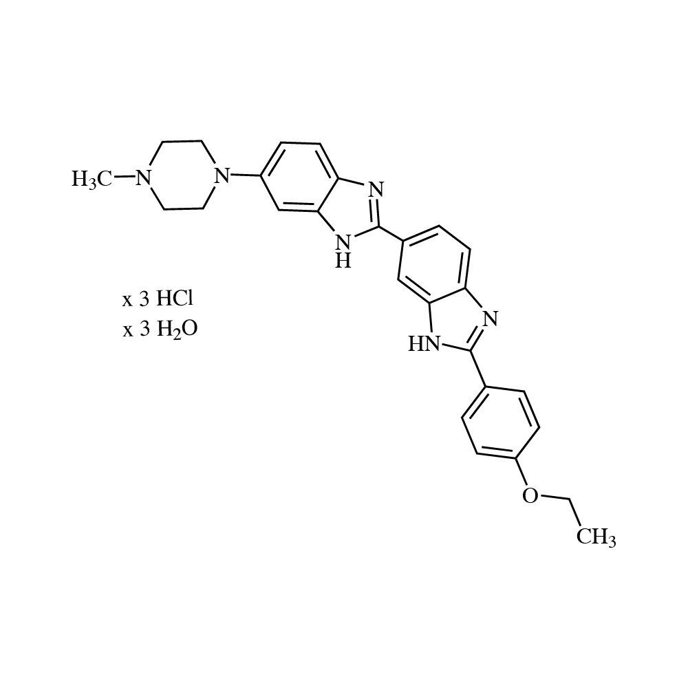 Hoechst 33342 fluorescent dye chemical structure